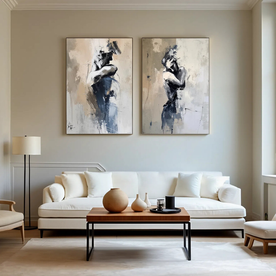 Abstract Style Figure Canvas Wall Art #AB005