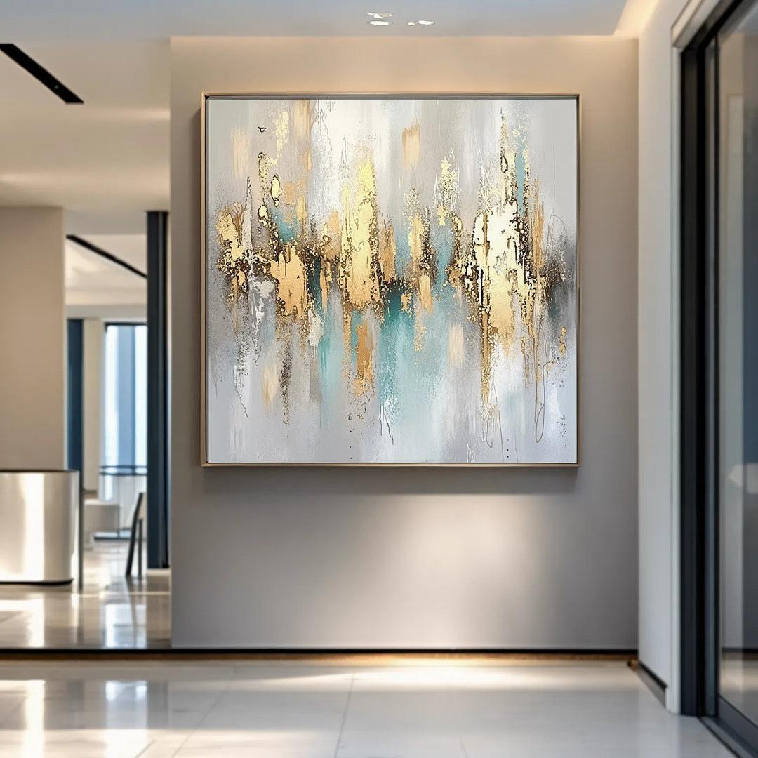 Abstract Square Colorful Canvas Wall Art #AB009