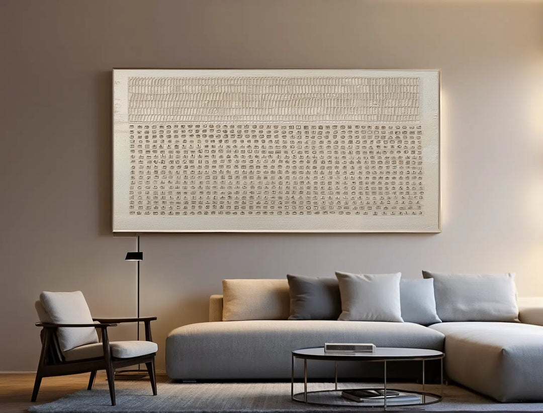 Wabi Sabi Beige Abstract Canvas Wall Art #WA002