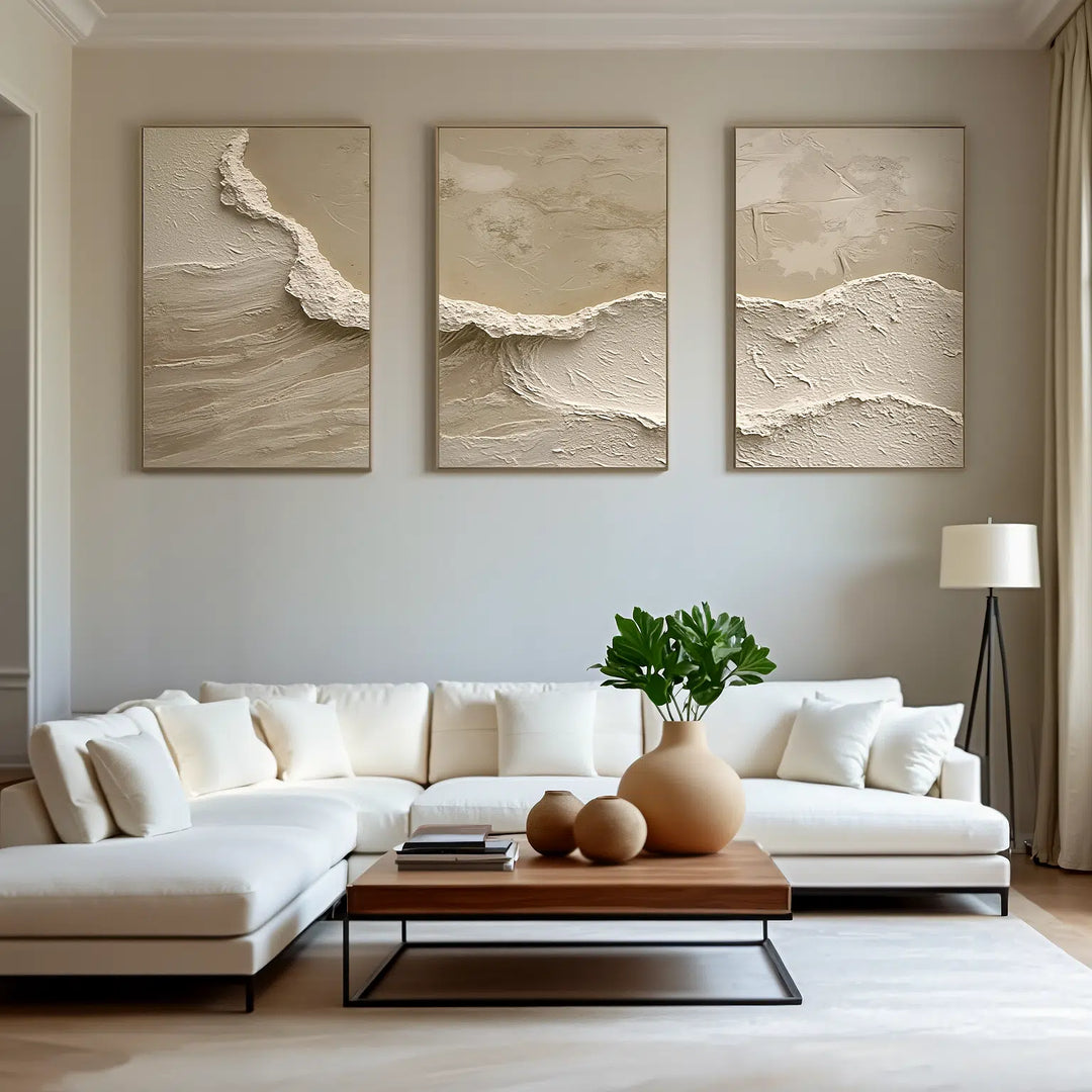 Wabi Sabi Ocean Wave Wall Art Set of 3 #WA005