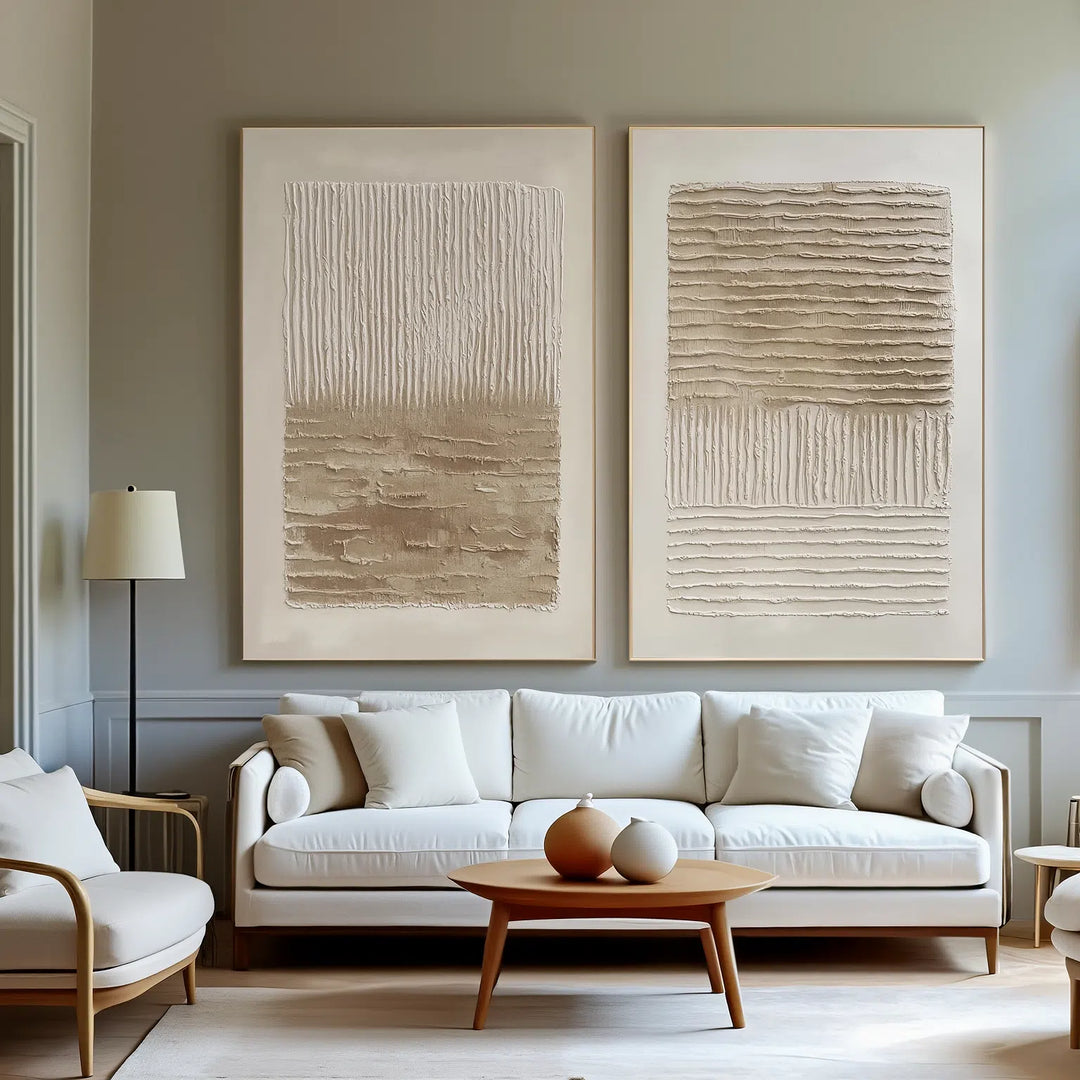 Wabi Sabi Style Texture Wall Art Set of 2 #WA006