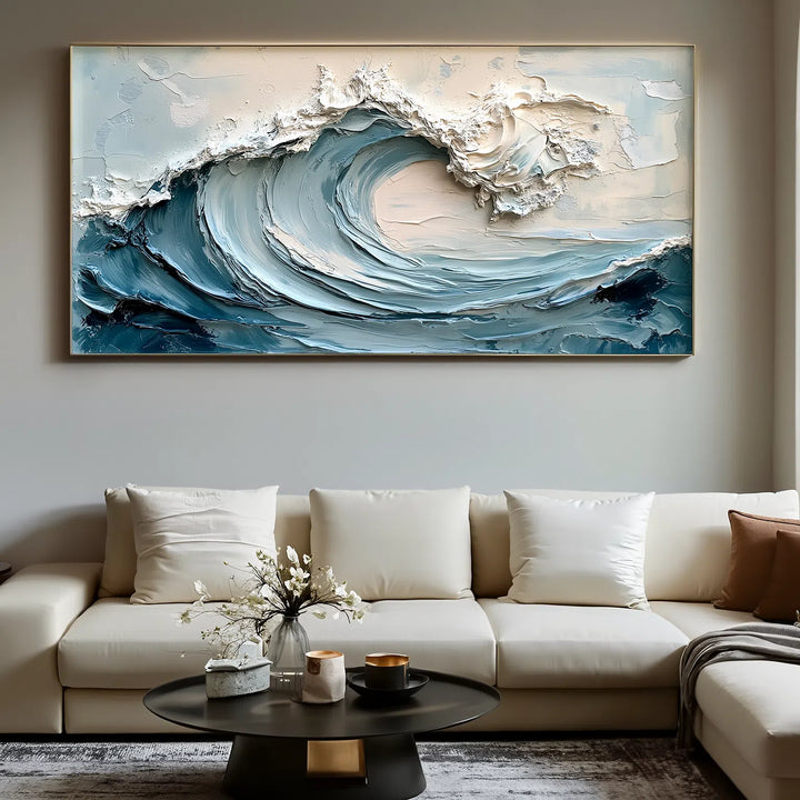 Abstract Ocean 3D Texture Canvas Wall Art #OC001